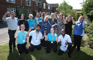 Group image of Thorngate Churcher Trust staff celebrating being named on Sunday Time's 2025 Best Places to Work List
